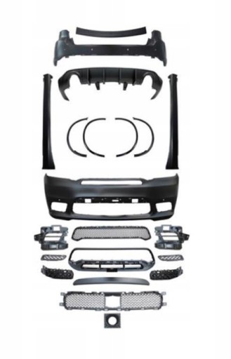 DODGE DURANGO SRT 2018-2020 FRONT & REAR BUMPER + ROCKER PANEL MOLDINGS FULL BODY KIT