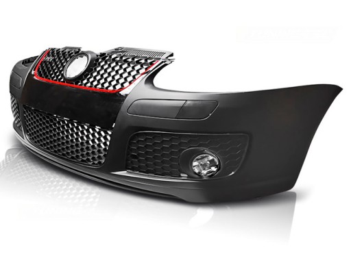 Front bumper Tuning-Tec black GTI Style with holes for halogens